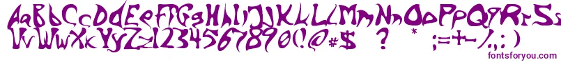 Barbink Font – Purple Fonts on White Background