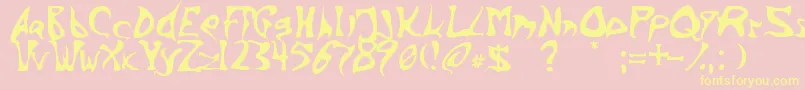 Barbink-Schriftart – Gelbe Schriften auf rosa Hintergrund