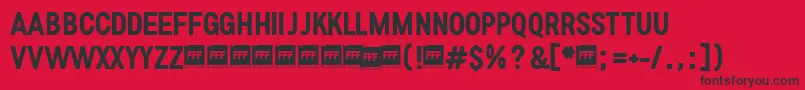 Police FffMediumTrial – polices noires sur fond rouge