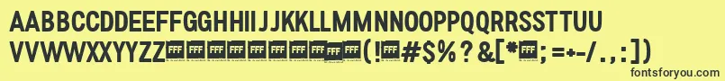 FffMediumTrial Font – Black Fonts on Yellow Background