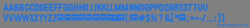 FffMediumTrial Font – Blue Fonts on Gray Background