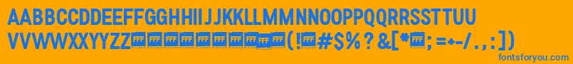 FffMediumTrial Font – Blue Fonts on Orange Background