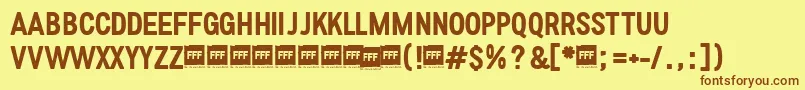 FffMediumTrial Font – Brown Fonts on Yellow Background