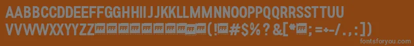 FffMediumTrial Font – Gray Fonts on Brown Background