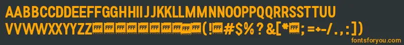 FffMediumTrial Font – Orange Fonts on Black Background