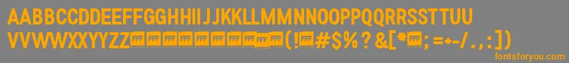 FffMediumTrial Font – Orange Fonts on Gray Background