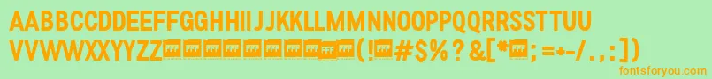 FffMediumTrial Font – Orange Fonts on Green Background