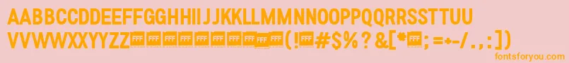 FffMediumTrial Font – Orange Fonts on Pink Background
