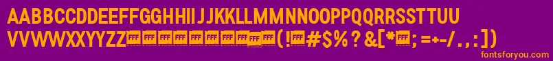 FffMediumTrial Font – Orange Fonts on Purple Background