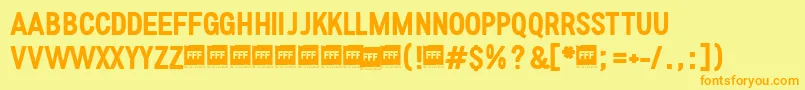 FffMediumTrial Font – Orange Fonts on Yellow Background