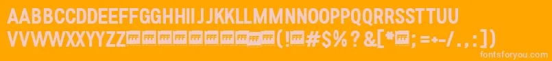 FffMediumTrial Font – Pink Fonts on Orange Background