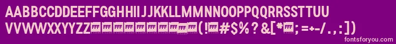 FffMediumTrial Font – Pink Fonts on Purple Background