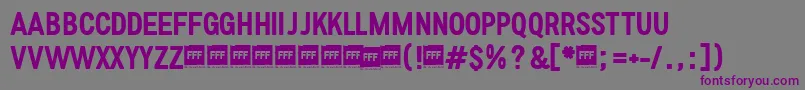 FffMediumTrial Font – Purple Fonts on Gray Background