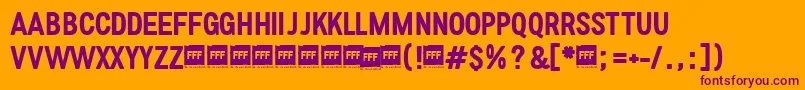 FffMediumTrial Font – Purple Fonts on Orange Background