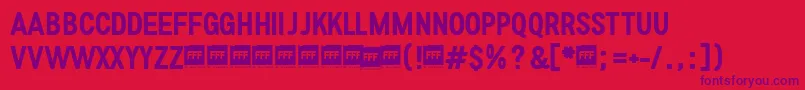 FffMediumTrial Font – Purple Fonts on Red Background