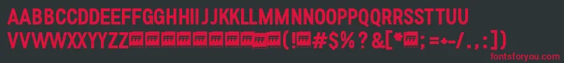 FffMediumTrial Font – Red Fonts on Black Background