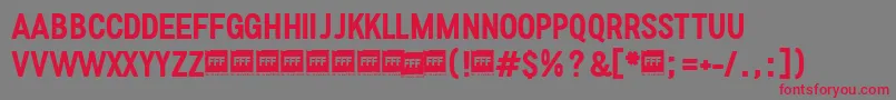 FffMediumTrial Font – Red Fonts on Gray Background