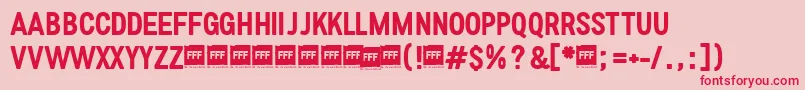 FffMediumTrial Font – Red Fonts on Pink Background