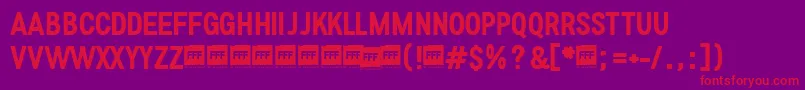 FffMediumTrial Font – Red Fonts on Purple Background