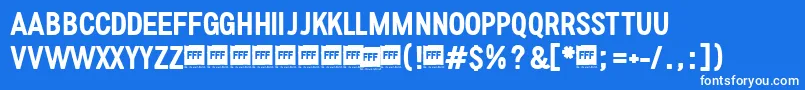 FffMediumTrial Font – White Fonts on Blue Background