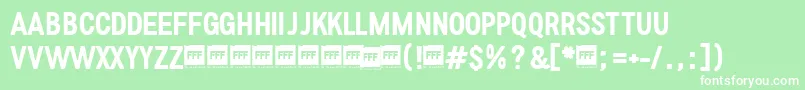FffMediumTrial Font – White Fonts on Green Background