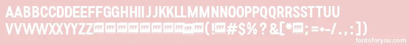 FffMediumTrial Font – White Fonts on Pink Background