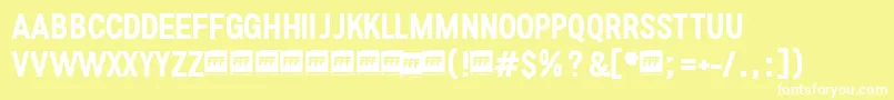 FffMediumTrial Font – White Fonts on Yellow Background