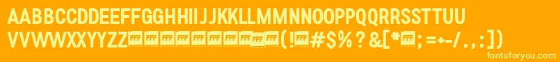 FffMediumTrial Font – Yellow Fonts on Orange Background