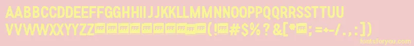 FffMediumTrial Font – Yellow Fonts on Pink Background