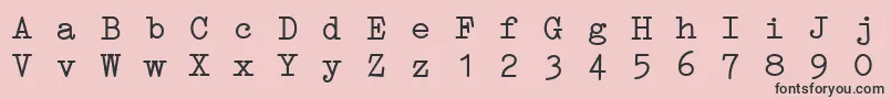 フォントErikaTypeI – ピンクの背景に黒い文字