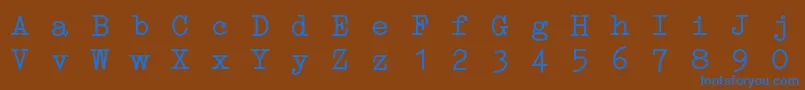 Weitere Informationen zur ErikaTypeI-Schriftart ErikaTypeI-Schriftart – Blaue Schriften auf braunem Hintergrund