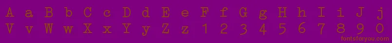 Шрифт ErikaTypeI – коричневые шрифты на фиолетовом фоне
