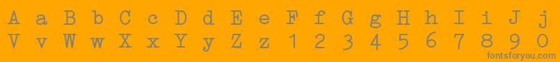 ErikaTypeI Font – Gray Fonts on Orange Background