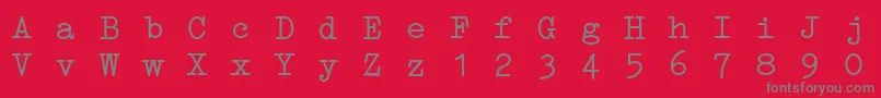 Шрифт ErikaTypeI – серые шрифты на красном фоне