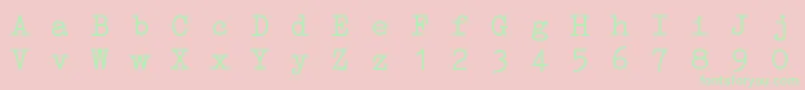 Police ErikaTypeI – polices vertes sur fond rose