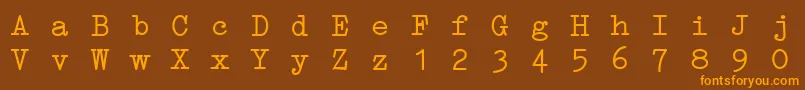 ErikaTypeI Font – Orange Fonts on Brown Background