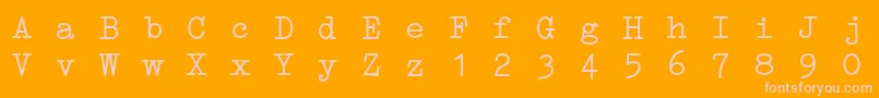 ErikaTypeI Font – Pink Fonts on Orange Background