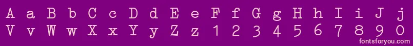 Weitere Informationen zur ErikaTypeI-Schriftart ErikaTypeI-Schriftart – Rosa Schriften auf violettem Hintergrund