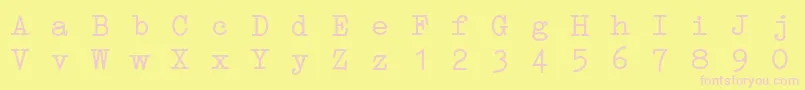 ErikaTypeI Font – Pink Fonts on Yellow Background