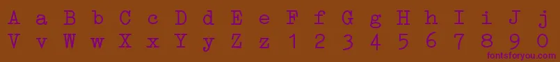Шрифт ErikaTypeI – фиолетовые шрифты на коричневом фоне
