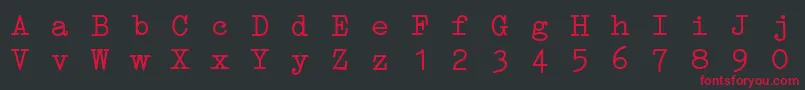 ErikaTypeI Font – Red Fonts on Black Background