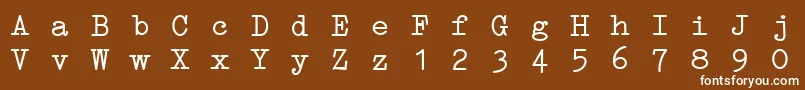 Шрифт ErikaTypeI – белые шрифты на коричневом фоне