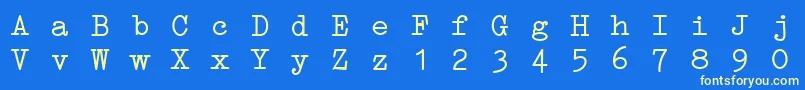 fuente ErikaTypeI – Fuentes Amarillas Sobre Fondo Azul