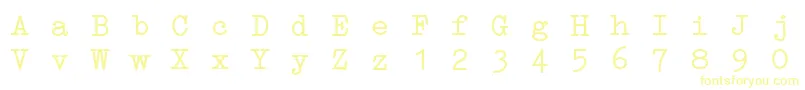 ErikaTypeI Font – Yellow Fonts on White Background