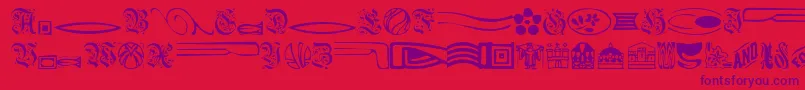 ElegantDings Font – Purple Fonts on Red Background