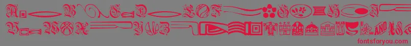 ElegantDings-fontti – punaiset fontit harmaalla taustalla
