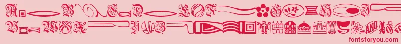 ElegantDings Font – Red Fonts on Pink Background