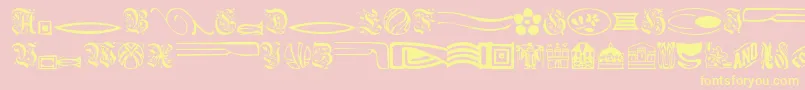 ElegantDings Font – Yellow Fonts on Pink Background