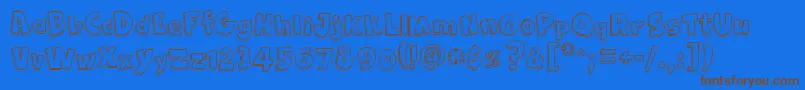 Cartoon2Us Font – Brown Fonts on Blue Background