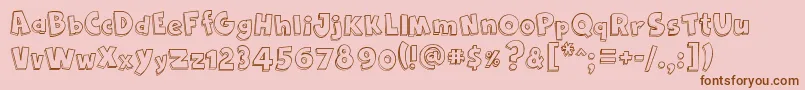 Cartoon2Us Font – Brown Fonts on Pink Background